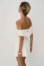 Sexy Backless Off-Shoulder Solid Bodycon Party Dress