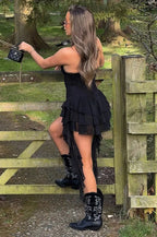 Ruffled Halter Mini Dress