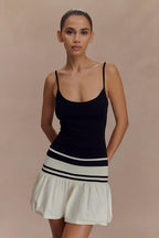 Sultry Color Block Slip Dress