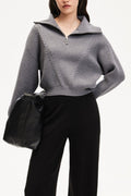 Short Cable Knit Pullover Sweater