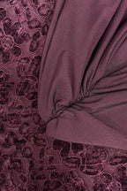 Elegant Scarf Neck Backless Lace Patchwork Bodycon Prom Dress
