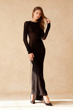 See-Through Bodycon Maxi Dress