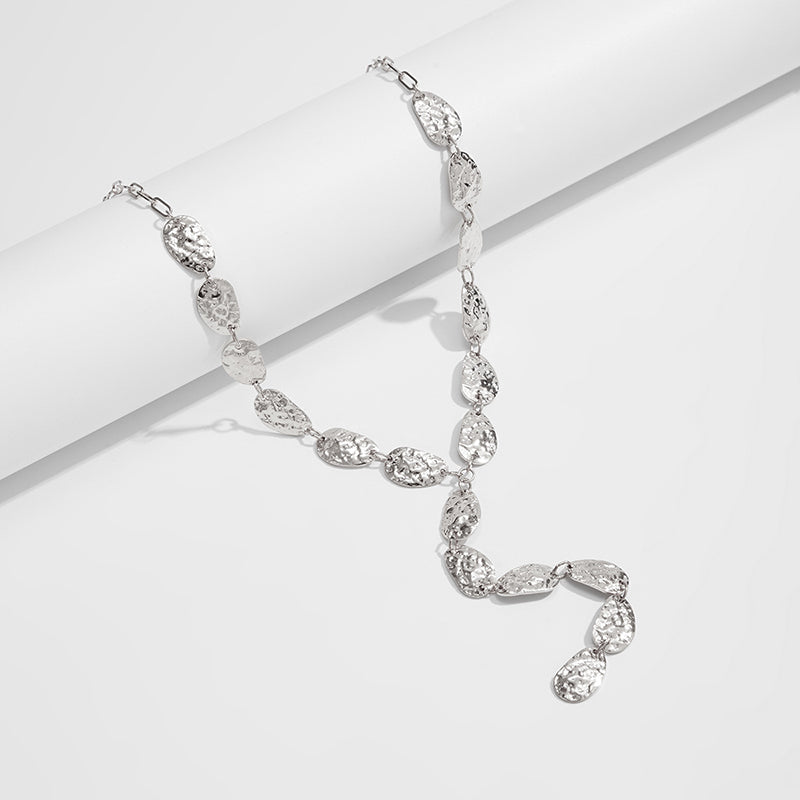 Fashion Irregular Baroque Style Teardrop-shaped Pendant Necklace