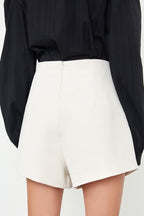 Brystol Beige Asymmetrical Skirt