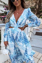 Idalia Chic Maxi Dress with Neckline Silhouette Collection