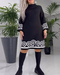 Ilona Dress With Wave Dress with Relaxed Fit and Comfort Fit Design