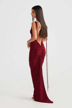 Solid Color Bodycon Slip Party Dress