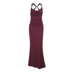 Solomon Maxi Dress Maroon