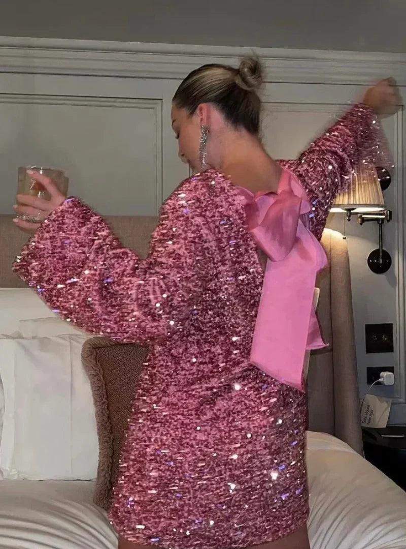 Endora Glitter Dress for Women Cocktail Hour Style