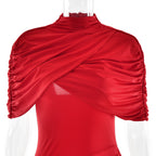 Deardorff Midi Dress Red