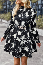 Fresh Season Printed Smocked Mini Dress