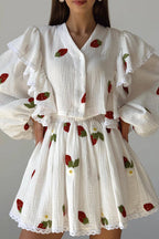 Essence of Adorable Ruffled Suit - 4 Colors