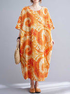 Need Someone Printed Tie-Dye Midi Dress