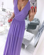 Julia Chic Sleeveless Beach Dress for Women with a Deep V Neck Premium Wardrobe Essential