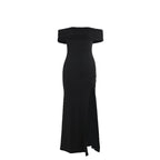 Showstopper Slit Dress Black
