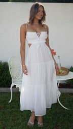 Saz Maxi Dress White