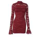 Ingram Mini Dress Maroon