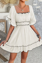 Close to Your Heart Ruffled Mini Dress - 4 Colors
