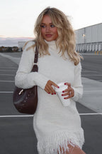 Convincingly Cozy Tassel Knit Dress -3 Colors