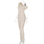 Mystical Off Shoulder Dress Apricot