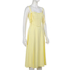 Sunflower Slit Dress Yellow