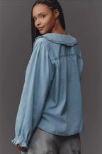 Vintage Denim Long Sleeve Blouse