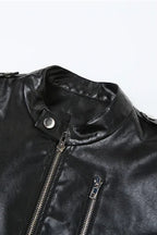 Vintage Matte Cropped Moto Jacket