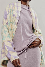 Abstract Y2K Loose Long Sleeve Knit Cardigan