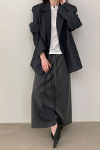 Commuter Style Belted Blazer