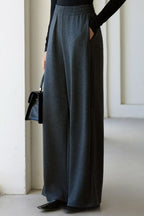Antibacterial Fleece High Waist Knit Pants