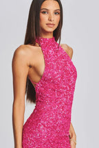 Sexy Shiny Slim Backless Sequin Dress