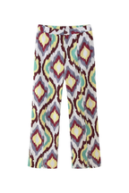 Printed Single-Breasted Cotton Jacket + Casual Trousers Set