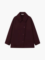 Solid Oversized Pocket Button Coat