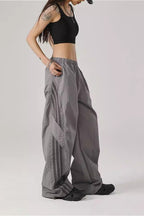 Color Block Stripe Quick Dry Loose Casual Pants