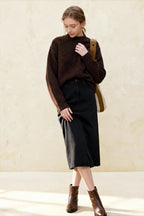 Warm Soft Waxy Round Neck Pullover Sweater