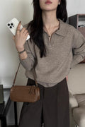 Slouchy Polo Style Sweater