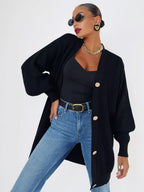 Solid Loose Knit Cardigan