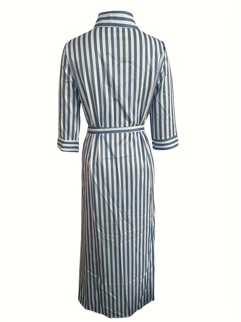 Verónica Chic Striped Maxi Dress Elevated Occasion Wear