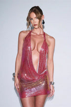 Y2K Cami Backless Club Bodycon Mini Sequin Dress