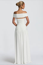 One-Shoulder Asymmetric Slit Birthday Dress