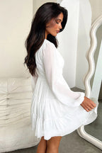 V-Neck Lace-Up Slim Fit Bodycon Party Dress