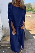 Casual Unique Irregular Button Decoration Robe Pocket Elastic Pants Set