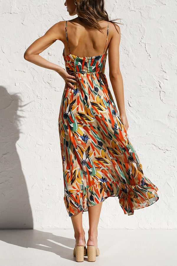 Lilia Statement Colorful Midi Dress Boutique Collection
