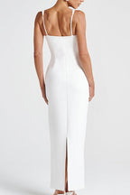 Elegant Pearl Strap Party Dress