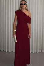 Slim Fit Round Neck Ruched Sheer Bodycon Formal Dress