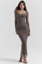 Backless Split Bodycon Maxi Dress