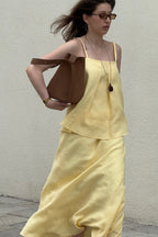Sleeveless Casual Cami Mermaid Skirt Set