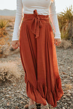 High waist irregular splicing all-match casual skirt