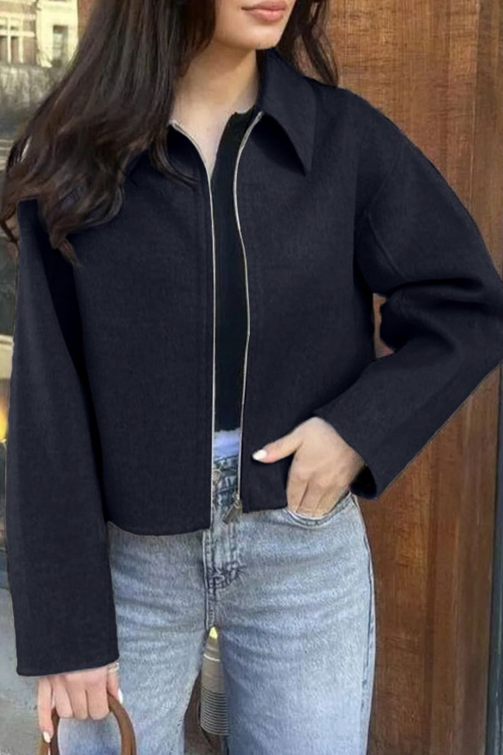 Casual Solid Color Long Sleeve Coat