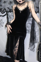 Dark Spliced Gothic Dress